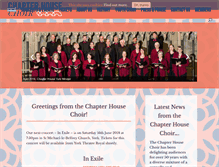Tablet Screenshot of chapterhousechoir.org